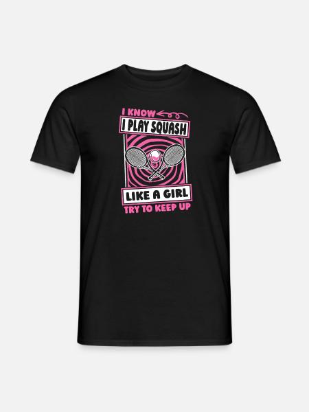 Squash Mädchen - Männer T-Shirt - Schwarz