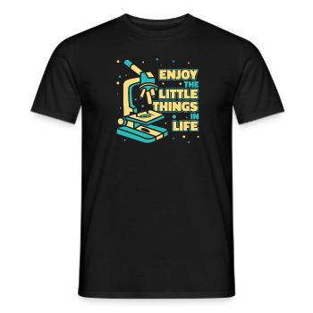 Biologie Biologe Mikroskop - Männer T-Shirt - Schwarz - Vorne - AI Model Male 178 light (178cm)