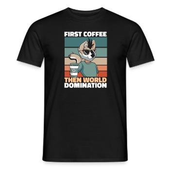 Furry Fandom Fursuits Café - T-shirt homme - noir - Devant - AI Model Male 178 light (178cm)