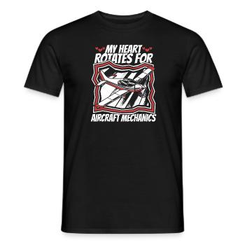 Airplane Mechanic Funny - Men's T-Shirt - black - Front - AI Model Male 178 light (178cm)