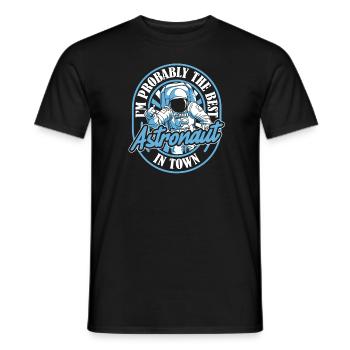 Astronaute Astronaute Cosmonaute Best - T-shirt homme - noir - Devant - AI Model Male 178 light (178cm)