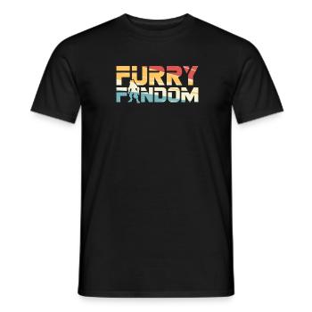 Furry Fandom Fursuits Cool - T-shirt homme - noir - Devant - AI Model Male 178 light (178cm)