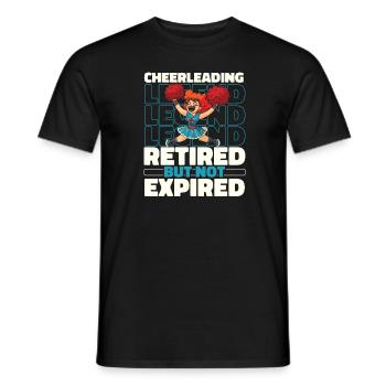 Cheerleader Retired Cheerleading - Men's T-Shirt - black - Front - AI Model Male 178 light (178cm)