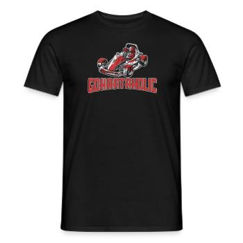 Go Kart Karting Karting Karting Driver Funny - Men's T-Shirt - black - Front - AI Model Male 178 light (178cm)