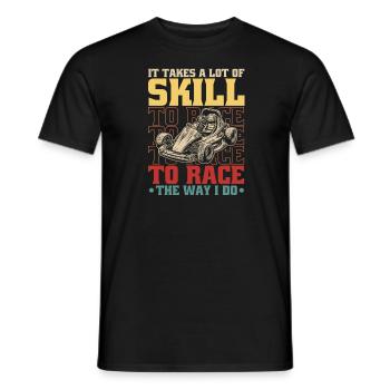 Go karting, karting, karting - Men's T-Shirt - black - Front - AI Model Male 178 light (178cm)