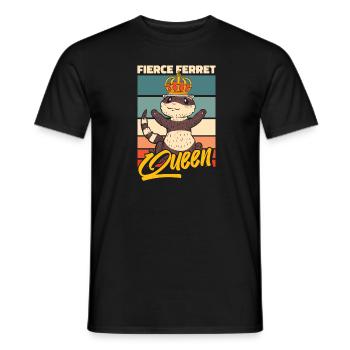 Reine putois furet - T-shirt homme - noir - Devant - AI Model Male 178 light (178cm)