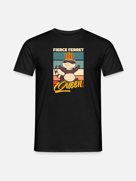 Ferret polecat queen - Men's T-Shirt - black
