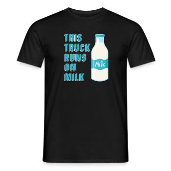 Cow Milk Milk Truck - Men's T-Shirt - black - Front - AI Model Male 178 light (178cm)
