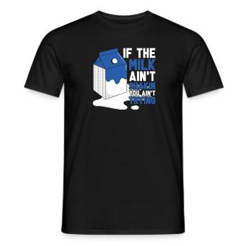 Kuh Milch Lustig Milchwagen - Männer T-Shirt - Schwarz - Vorne - AI Model Male 178 light (178cm)