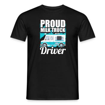 Cow Milk Milk Truck - Men's T-Shirt - black - Front - AI Model Male 178 light (178cm)