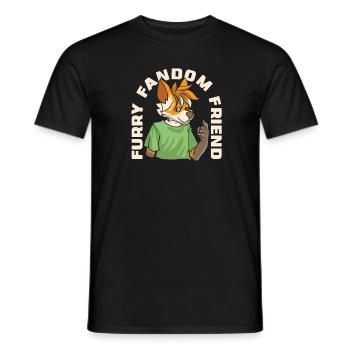Furry Fandom Fursuits Fun - Mænd T-shirt - sort - Foran - AI Model Male 178 light (178cm)