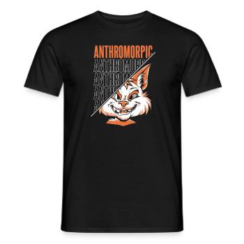 Furry Fandom Fursuits - Men's T-Shirt - black - Front - AI Model Male 178 light (178cm)