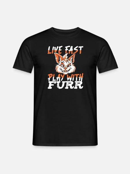 Furry Fandom Fursuits - Männer T-Shirt - Schwarz