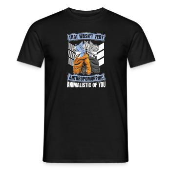 Furry Fandom Fursuits Humour - T-shirt homme - noir - Devant - AI Model Male 178 light (178cm)