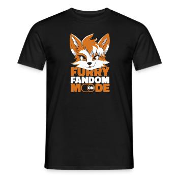 Furry Fandom Fursuits - T-shirt homme - noir - Devant - AI Model Male 178 light (178cm)