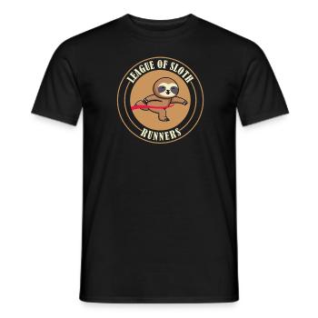 Faultier Lustig Faultier Läuft - Männer T-Shirt - Schwarz - Vorne - AI Model Male 178 light (178cm)