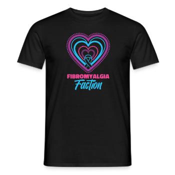 Fibromyalgie Rhumatisme Coeur - T-shirt homme - noir - Devant - AI Model Male 178 light (178cm)