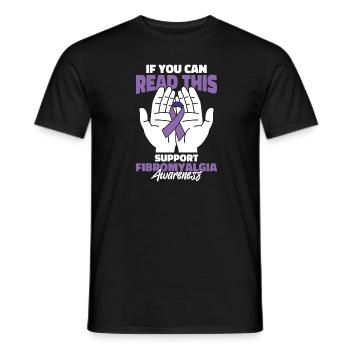 Fibromyalgie rhumatisme mains - T-shirt homme - noir - Devant - AI Model Male 178 light (178cm)