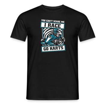 Go Kart Karting Karting Karting Driver Funny - Men's T-Shirt - black - Front - AI Model Male 178 light (178cm)