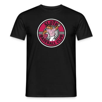 Sloth Club Sloth Baseball - Men's T-Shirt - black - Front - AI Model Male 178 light (178cm)