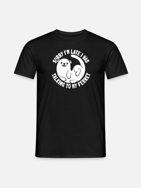 Frettchen Iltis Niedlich - Männer T-Shirt - Schwarz