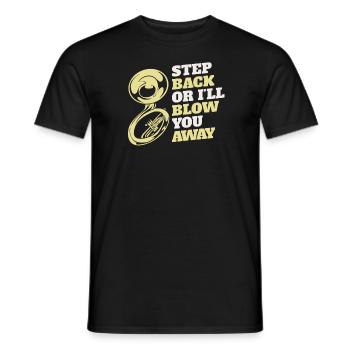 Fanfare procession tuba - Men's T-Shirt - black - Front - AI Model Male 178 light (178cm)