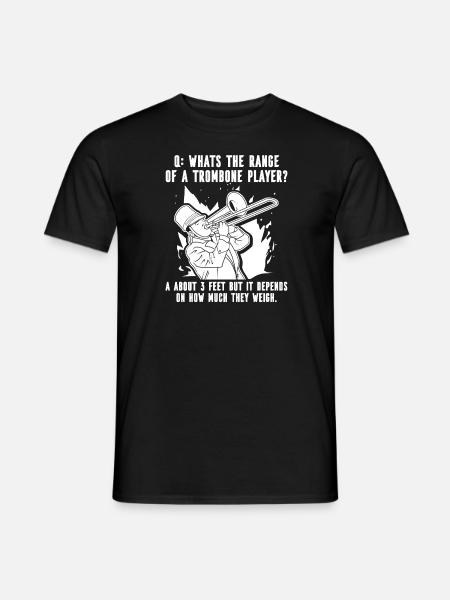 Minstrel Trombone Funny - Men's T-Shirt - black