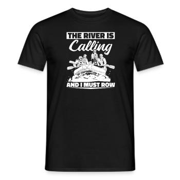 Rafting Fun White Water Rafting - Men's T-Shirt - black - Front - AI Model Male 178 light (178cm)