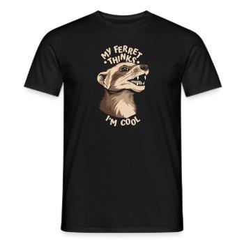 Ferret Iltis Cool - T-shirt homme - noir - Devant - AI Model Male 178 light (178cm)