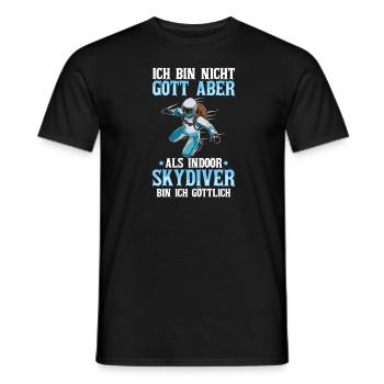 Indoor Skydiving Indoor Fallschirmspringen - Männer T-Shirt - Schwarz - Vorne - AI Model Male 178 light (178cm)