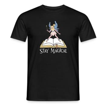 Buch Leseratte Bücherwurm Buchfee - Männer T-Shirt - Schwarz - Vorne - AI Model Male 178 light (178cm)