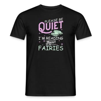 Buch Leseratte Bücherwurm Buchfee - Männer T-Shirt - Schwarz - Vorne - AI Model Male 178 light (178cm)