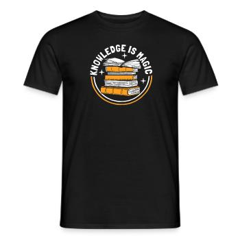 Book, Bookworm, Bookworm, Magic, Book Fairy - Men's T-Shirt - black - Front - AI Model Male 178 light (178cm)