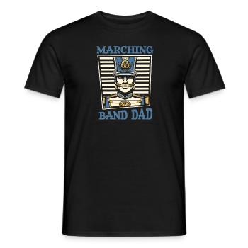 Fan train marching band dad - Men's T-Shirt - black - Front - AI Model Male 178 light (178cm)