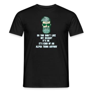 Bart Vollbart - Männer T-Shirt - Schwarz - Vorne - AI Model Male 178 light (178cm)