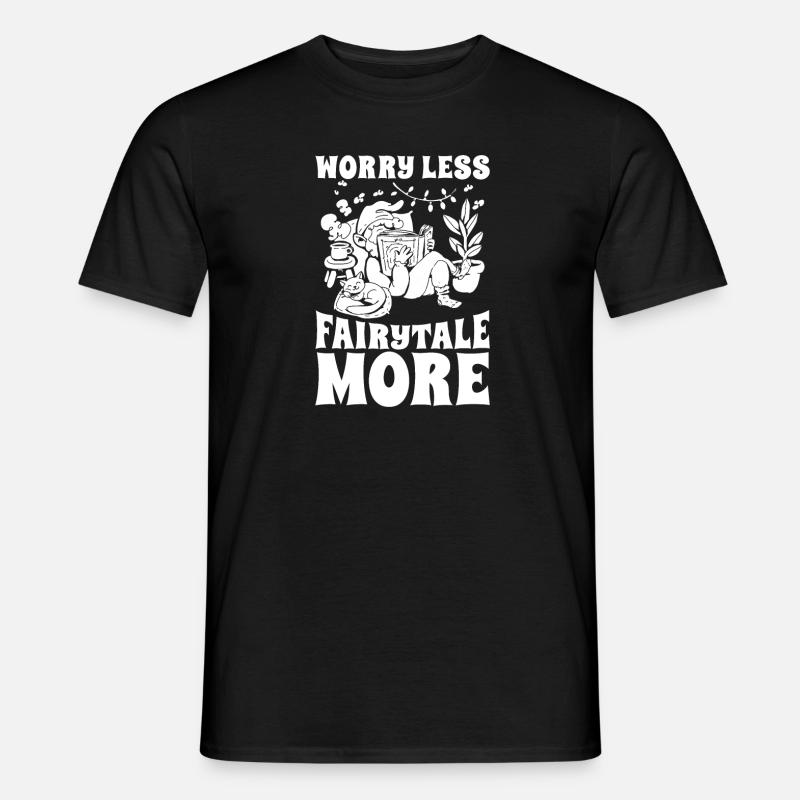 Buch Leseratte Bücherwurm Buchfee - Männer T-Shirt - Schwarz