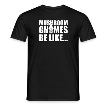 Mushroom pickers Mushrooms Mushroom dwarf - Men's T-Shirt - black - Front - AI Model Male 178 light (178cm)
