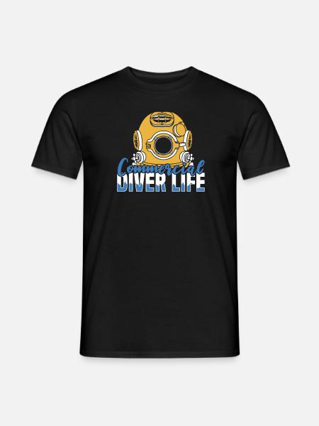 Tauchen Taucher Kommerzielles Tauchen - Männer T-Shirt - Schwarz