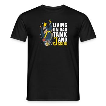 Tauchen Taucher Jesus Kommerzielles Tauchen - Männer T-Shirt - Schwarz - Vorne - AI Model Male 178 light (178cm)