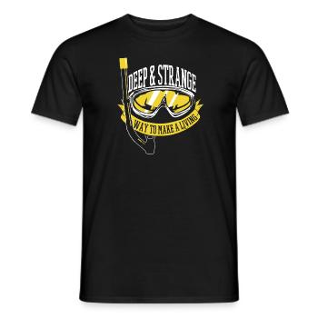 Diving Diver Funny Commercial Diving - Men's T-Shirt - black - Front - AI Model Male 178 light (178cm)