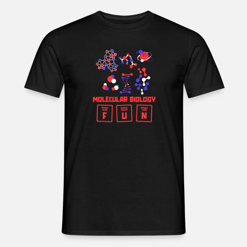 Biologie Biologe Moleküle Molekularbiologe - Männer T-Shirt - Schwarz