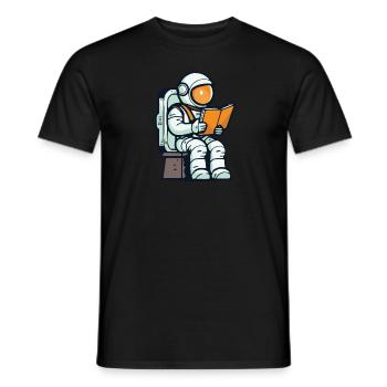 Livre Rat de bibliothèque Rat de bibliothèque Astronaute - T-shirt homme - noir - Devant - AI Model Male 178 light (178cm)