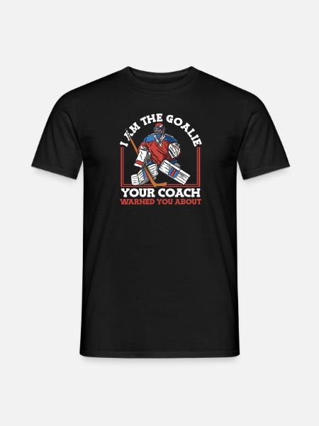 Ice Hockey Goalkeeper Coach - Men's T-Shirt - black