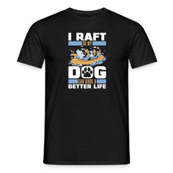 Rafting - Männer T-Shirt - Schwarz - Vorne - AI Model Male 178 light (178cm)