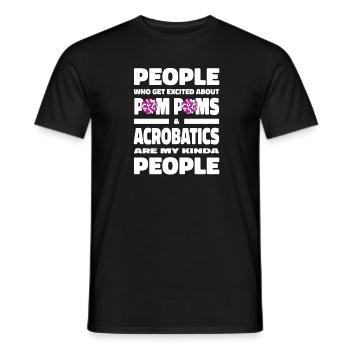 pom-pom girl pom-pom girl drôle - T-shirt homme - noir - Devant - AI Model Male 178 light (178cm)