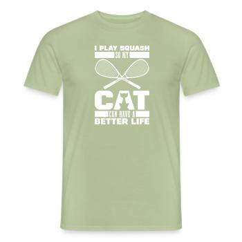 Squash - Men's T-Shirt - sage - Front - AI Model Male 178 light (178cm)