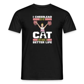 Cheerleader Cheerleading - Men's T-Shirt - black - Front - AI Model Male 178 light (178cm)