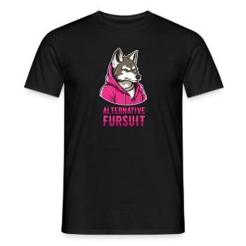 Furry Fandom Fursuits Cool - T-shirt homme - noir - Devant - AI Model Male 178 light (178cm)