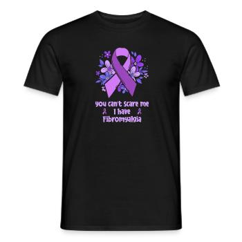 Fibromyalgia rheumatism flower - Men's T-Shirt - black - Front - AI Model Male 178 light (178cm)