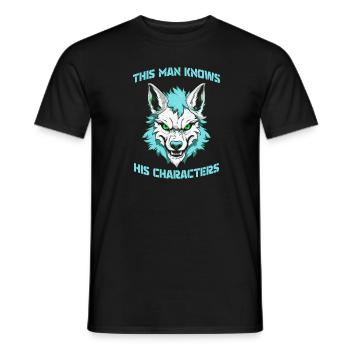 Furry Fandom Fursuits Cool - T-shirt homme - noir - Devant - AI Model Male 178 light (178cm)